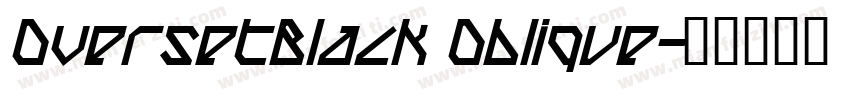 OversetBlack Oblique字体转换